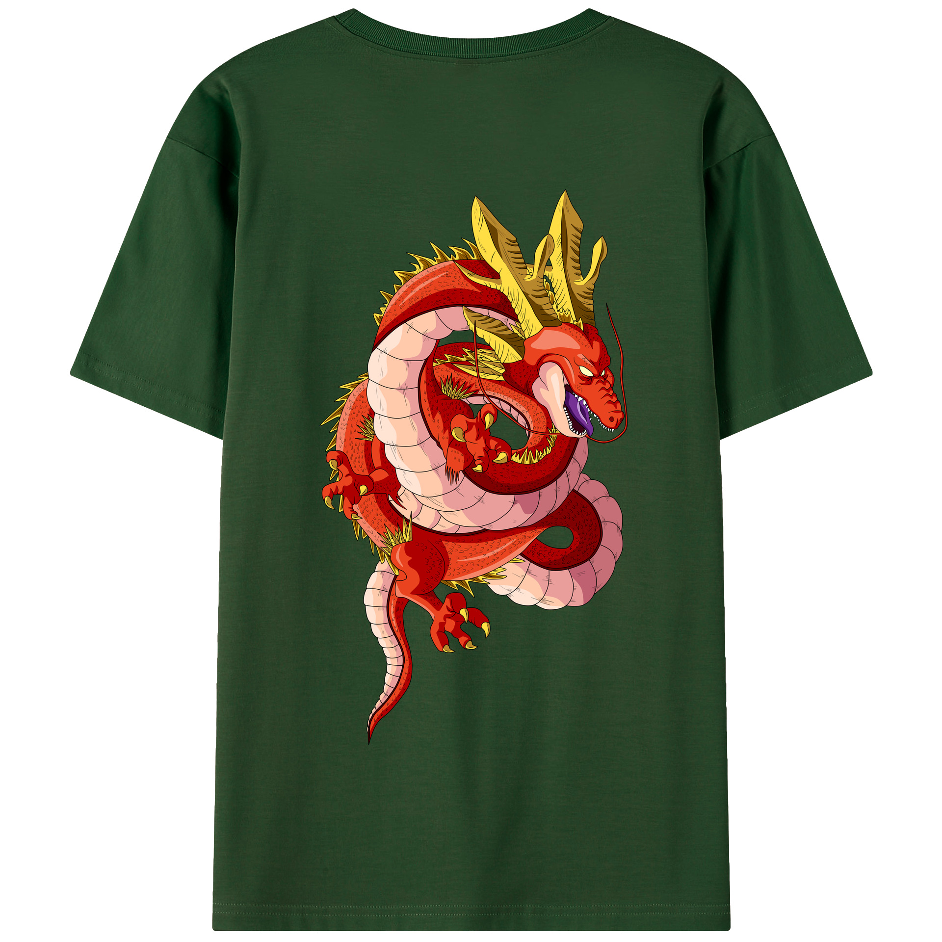 （画像用） ドラゴンボール 神龍 シェンロン DRAGON BALL Shenron 綿100％半袖Tシャツ（背面プリント）
